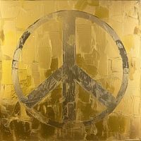 Kraftvolles Peace-Zeichen in Peace on Gold Impasto