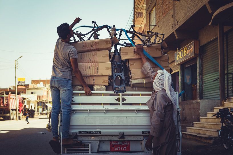Les rues d'Égypte (Le Caire et Fayoum) 02 par FotoDennis.com | Werk op de Muur