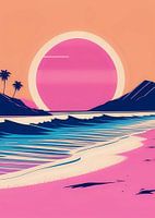 Vaporwave Pink Sunset (en anglais)