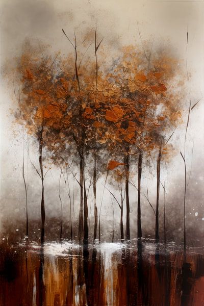 Abstrakter brauner Wald von Preet Lambon