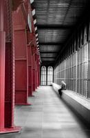 waiting at the trainstation in Antwerp Belgium