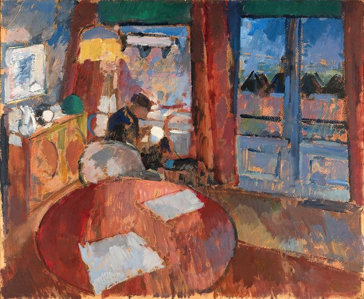 Rik Wouters - Innenraum mit Stickerei (1915) von Peter Balan
