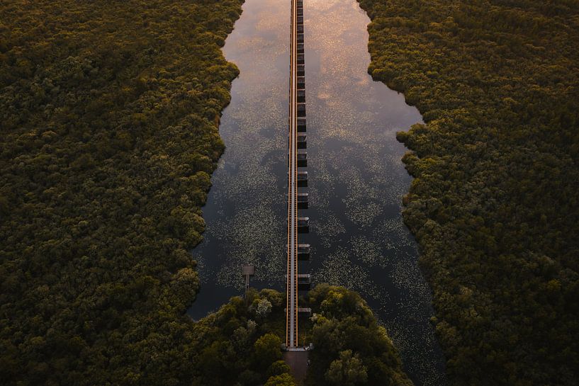 Coucher de soleil sur le pont Moerputten à Den Bosch par studioroep