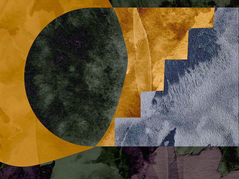 Goldener Tagtraum Wabi Sabi Abstrakt Modern von FRESH Fine Art