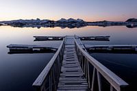 Morninglight on lake inNorway