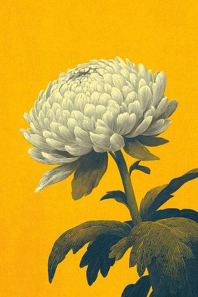 Chrysant Illustratie van PixelMint.