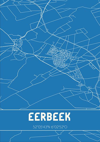 Blueprint | Map | Eerbeek (Gelderland) by Prints of Place