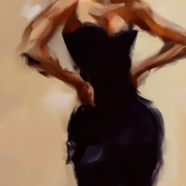 Abstraktes Gemälde &quot;Hüften lügen nicht&quot; von Carla Van Iersel