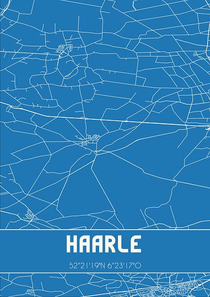 Plan d'ensemble | Carte | Haarle (Overijssel) par Affiches de lieux