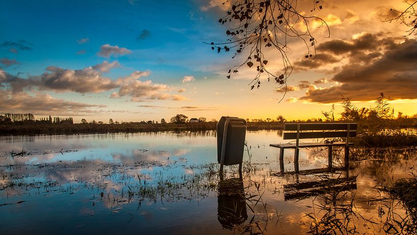 Lingezicht tijdens de zonsondergang par Marinus de Keijzer