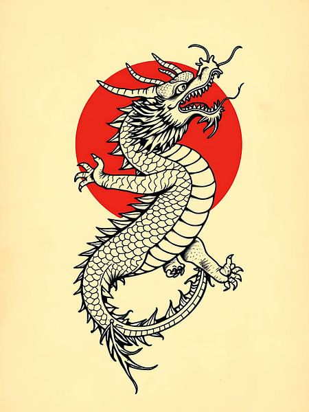 Dragon à spirale ascendante par Bovi Okta