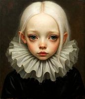 portrait girl with collar