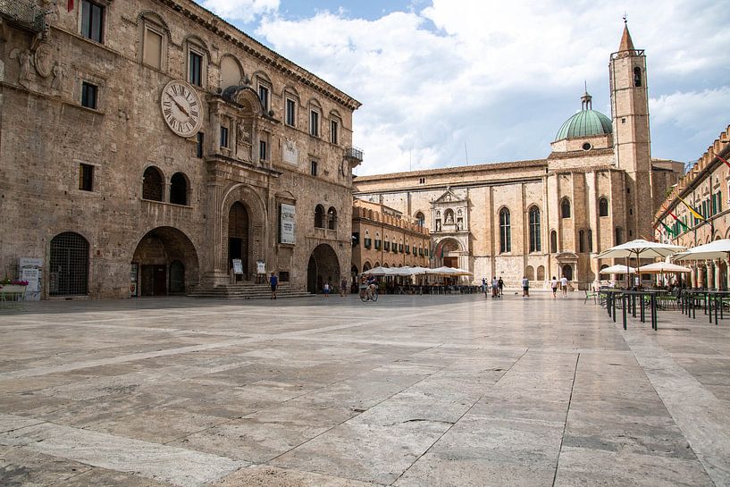 Italian village square, Ascoli Piceno by Stephanie Egberts