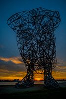 L'homme qui réfléchit à Lelystad