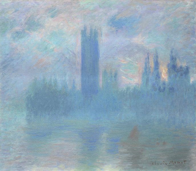 Das Parlamentsgebäude in London, Claude Monet von Meisterhafte Meister