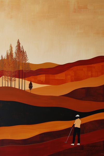 Golf - Golfeurs par Poster Art Shop