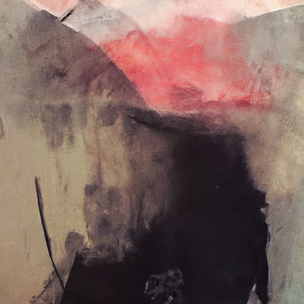 Abstrakter Minimalismus in Schwarz, Weiß und Rosa von Studio Allee