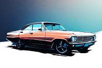 Auto illustratie stijl