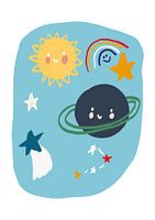 Planets Illustration Kids Room