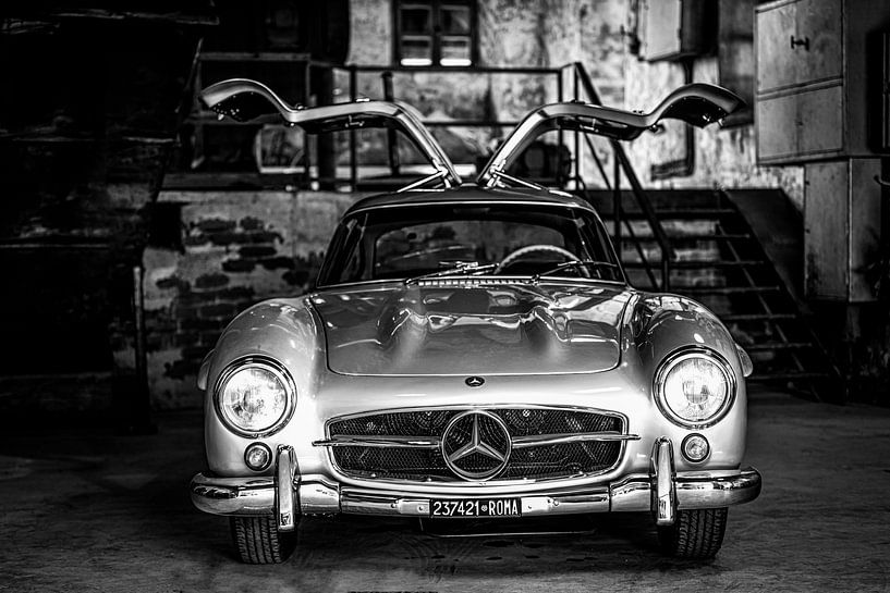 Mercedes 300 SL Coupé in black and white by Tilo Grellmann