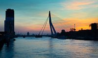 Ondergaande zon in Rotterdam