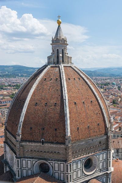Gros plan du dôme de la cathédrale de Florence, vu d&#039;en haut. par Patrick Verhoef