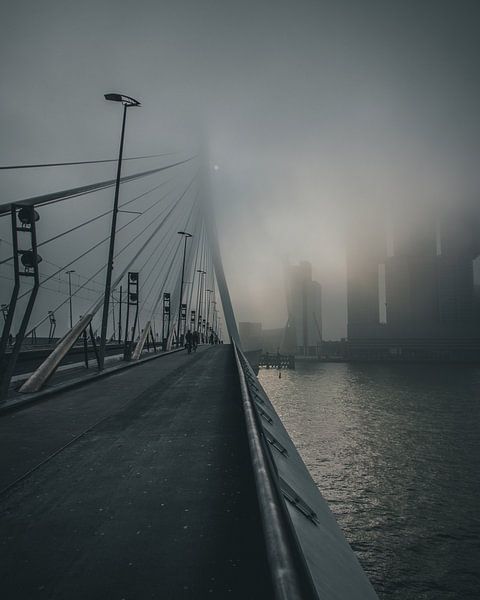 Le pont Erasmus dans le brouillard du matin par MAT Fotografie