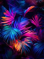 Feuilles tropicales lumineuses