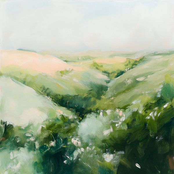 Grünes Tal Landschaft von Poster Art Shop