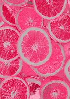 Metallic Limes - Neon Magenta Abstract Wall Art