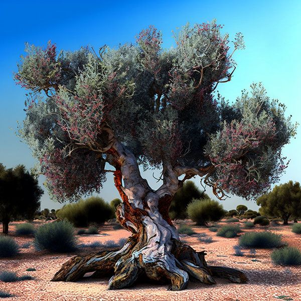 Alte Korkeiche Landschaft Natur Überleben Stärke Wille von gm_designs