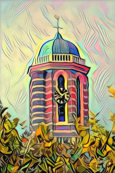 Gemälde Zwolle-Pfeffertopf im Picasso-Stil von Slimme Kunst.nl