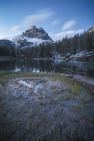 Dolomiten Lago di Antorno am Abend von Jean Claude Castor