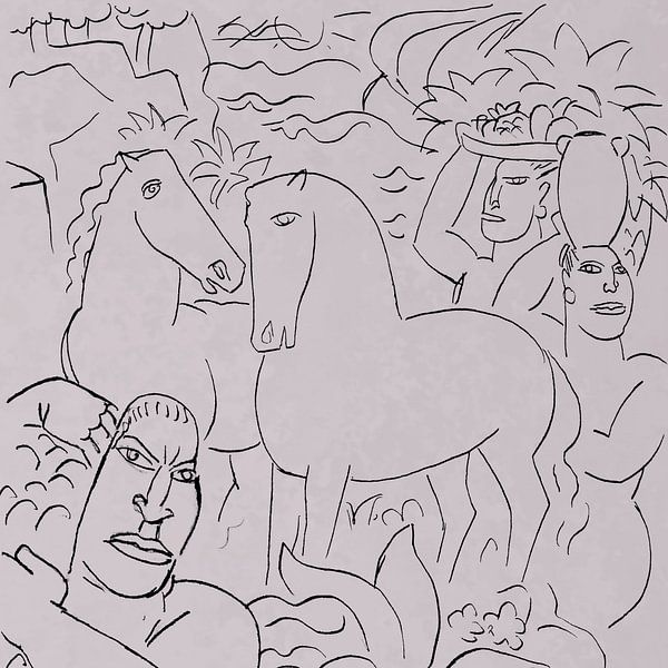 Wild horses by Mad Dog Art