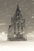 Rathaus Gouda im Schnee
