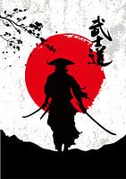 Samurai im Scherenschnitt