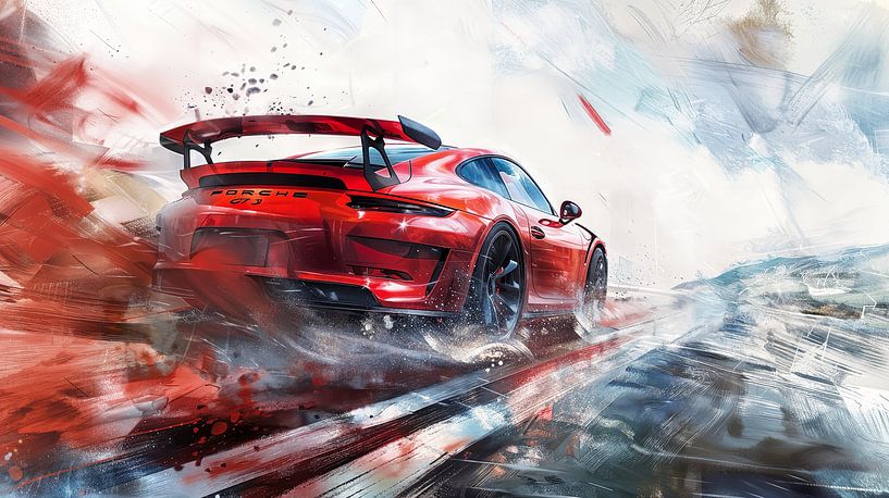 Roter Porsche 911 GT3 von PixelPrestige