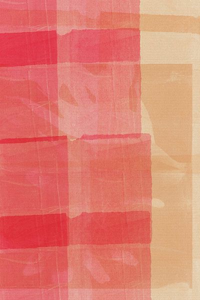 Formes abstraites Japandi en rose et terre cuite claire par Art minimaliste abstrait
