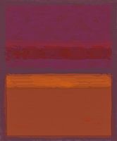 Abstrakte Malerei mit Orange und Rot