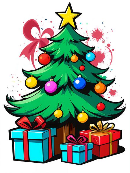 Un Noël graffiti par Hilde Remerie Photographie et art numérique