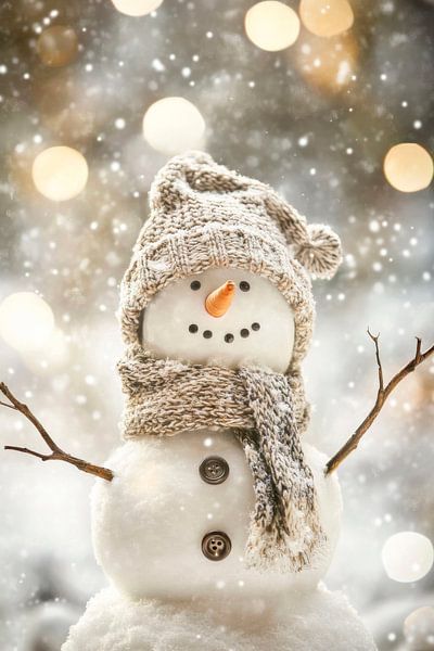 Bonhomme de neige en hiver par Poster Art Shop