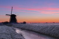 Sonnenaufgang über der Mühle von Uppel