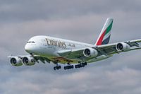 Emirates Airbus A380 is set to land at Schiphol Airport.