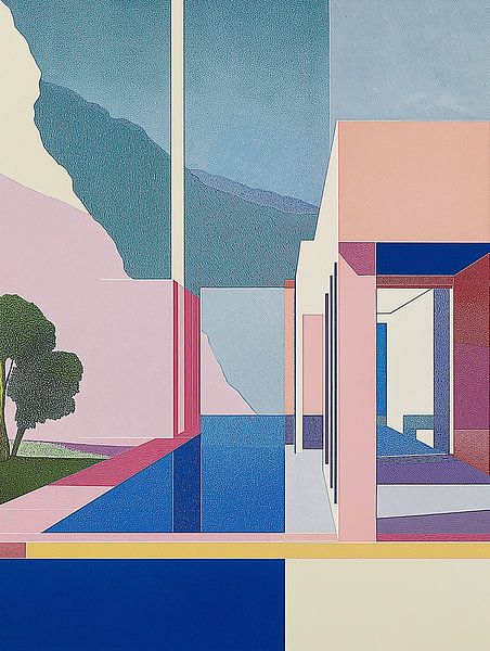 Pastellfarbene Fassade von Artclaud