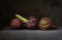 Modern still life with artichokes