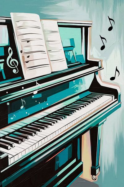 Modernes Klavier mit Noten von Imperial Art House