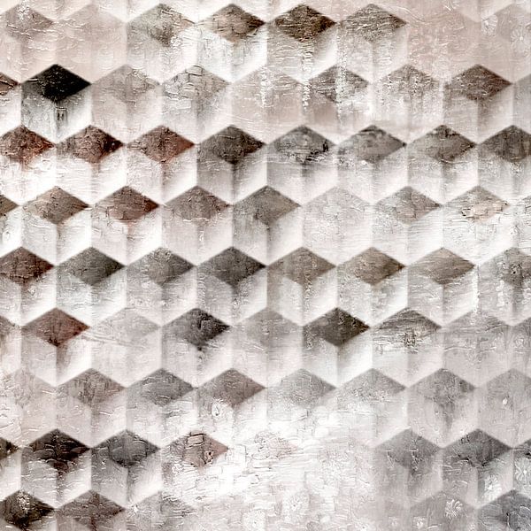 Scandinavian Retro Abstraction Beige by Mad Dog Art