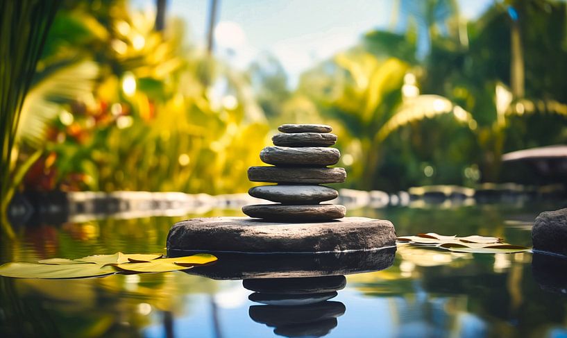 teich zen-garten von Virgil Quinn - Decorative Arts