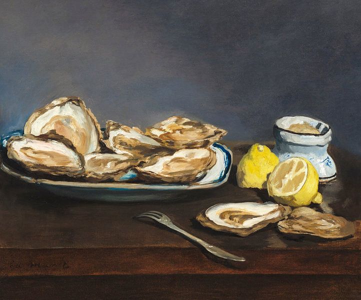 Oysters (1862) painting  by Edouard Manet. by Dina Dankers
