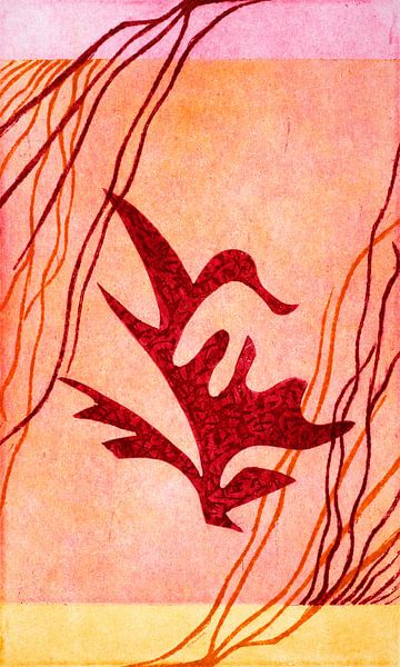 Pflanze Vogel von Godelieve Abstracte Kunst